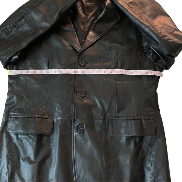 Unbranded Black 3-Button 100% Leather Sports Coat Suit Coat Men’s Euro 54 US 44R - Picture 11 of 11